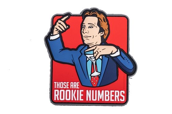 Violent Little Machine Shop Those are Rookie Numbers Morale Patch measures 3 in. by 3.5 in.